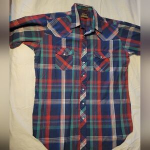 Vintage Outlaw Western Shirt Mens XLT Plaid